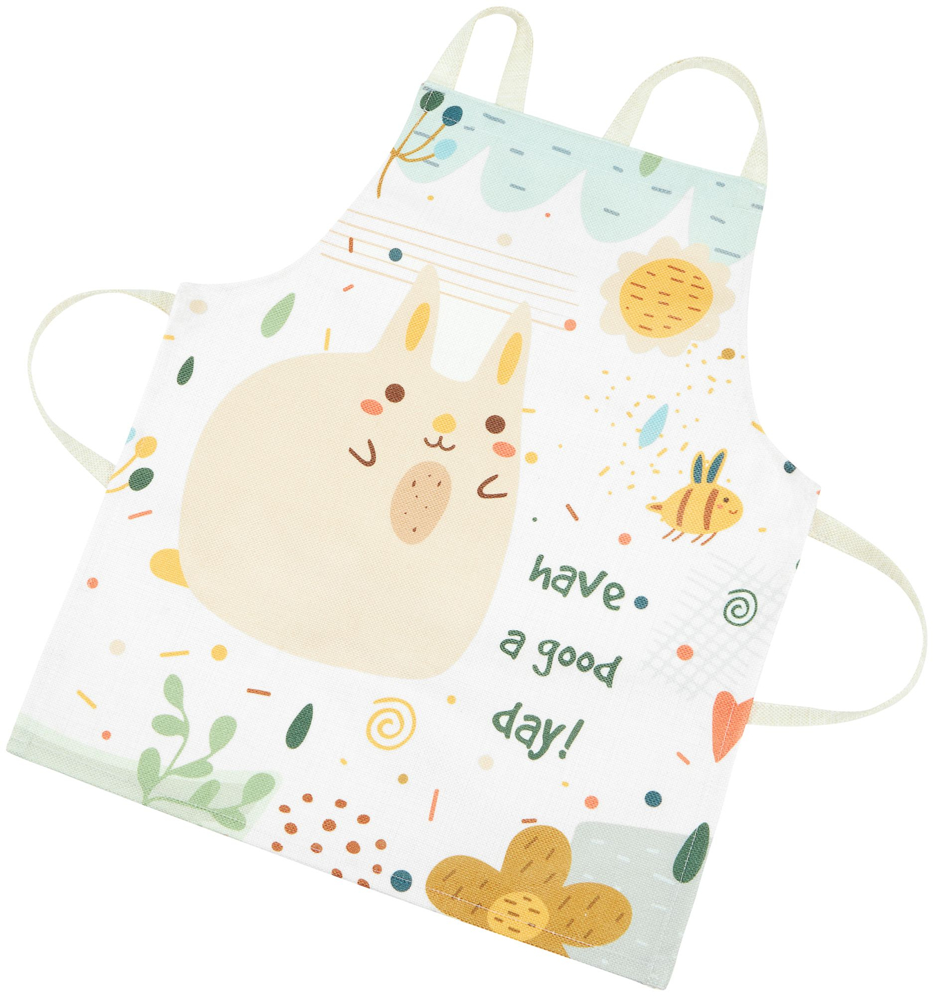 Veliki drveni bijeli kuhinjski dodaci i pregača