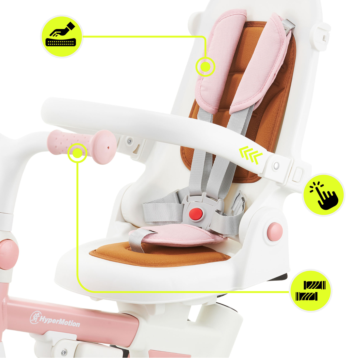 TOBI FOREST 8-u-1 višenamjenski tricikl - roza