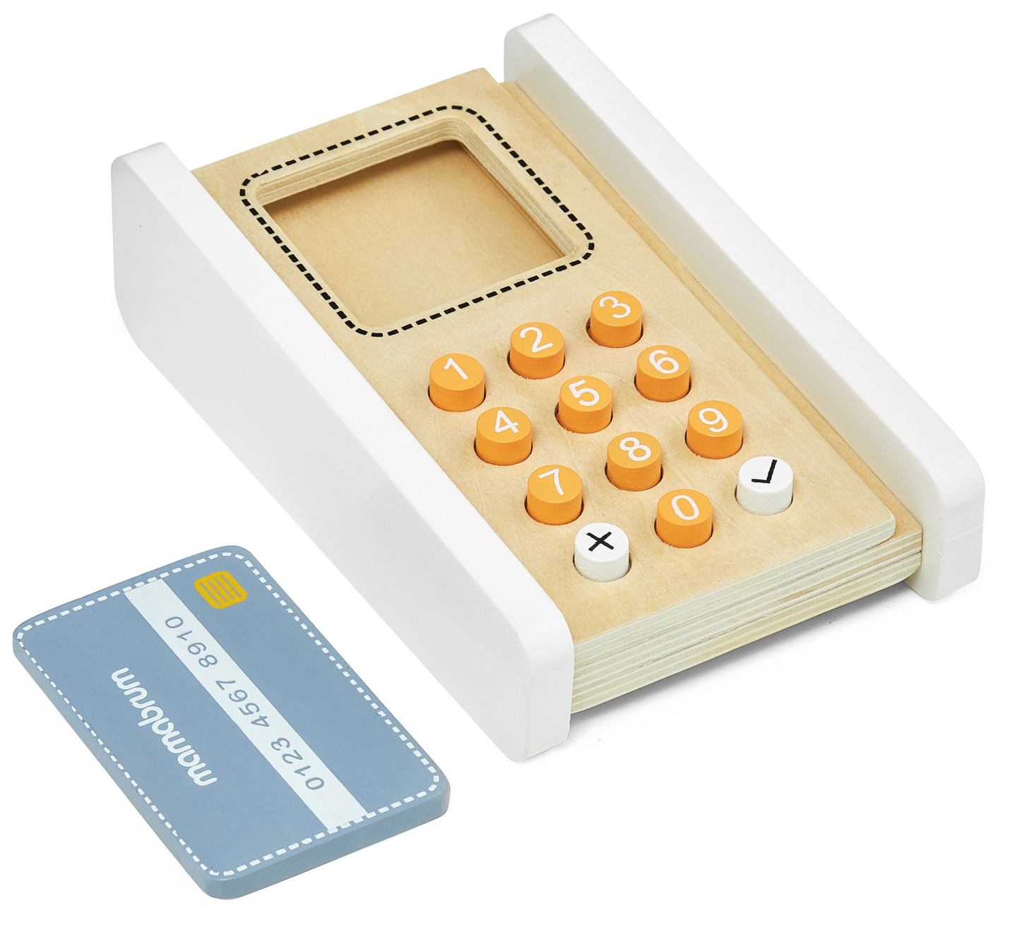 Mini market - trgovina s vagom, terminalom, platnom karticom i voćem