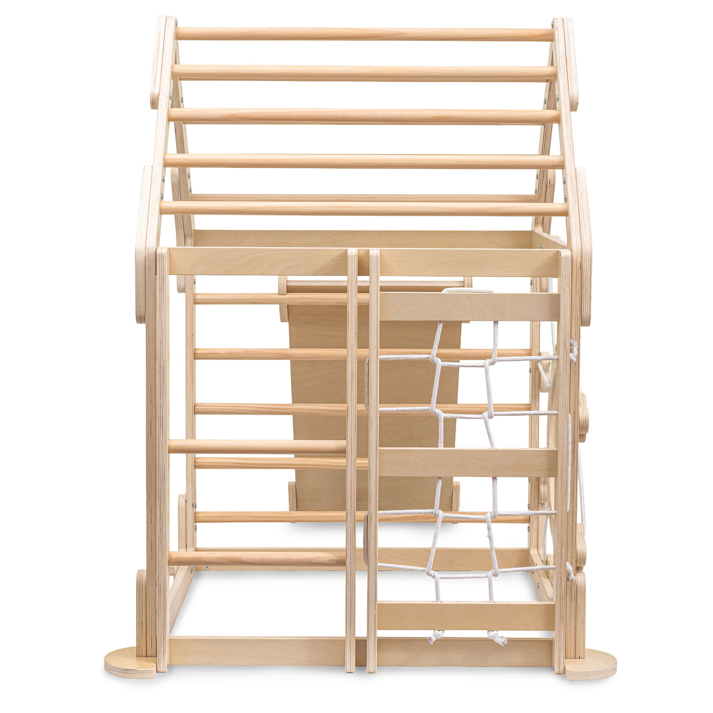 Drveno unutarnje igralište za djecu - kućica s ljestvama i toboganom