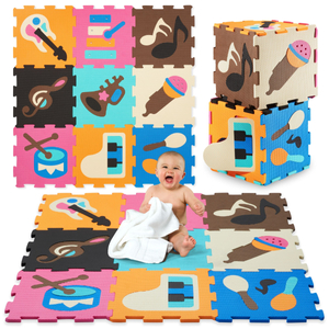 Edukativna puzzle od pjene 90 x 90 x 1 cm - EVA pjena - uzorak: instrumenti