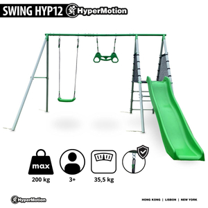 XXL vrtno igralište za djecu sa ljuljačkom, gimnastičkim trapezom i toboganom