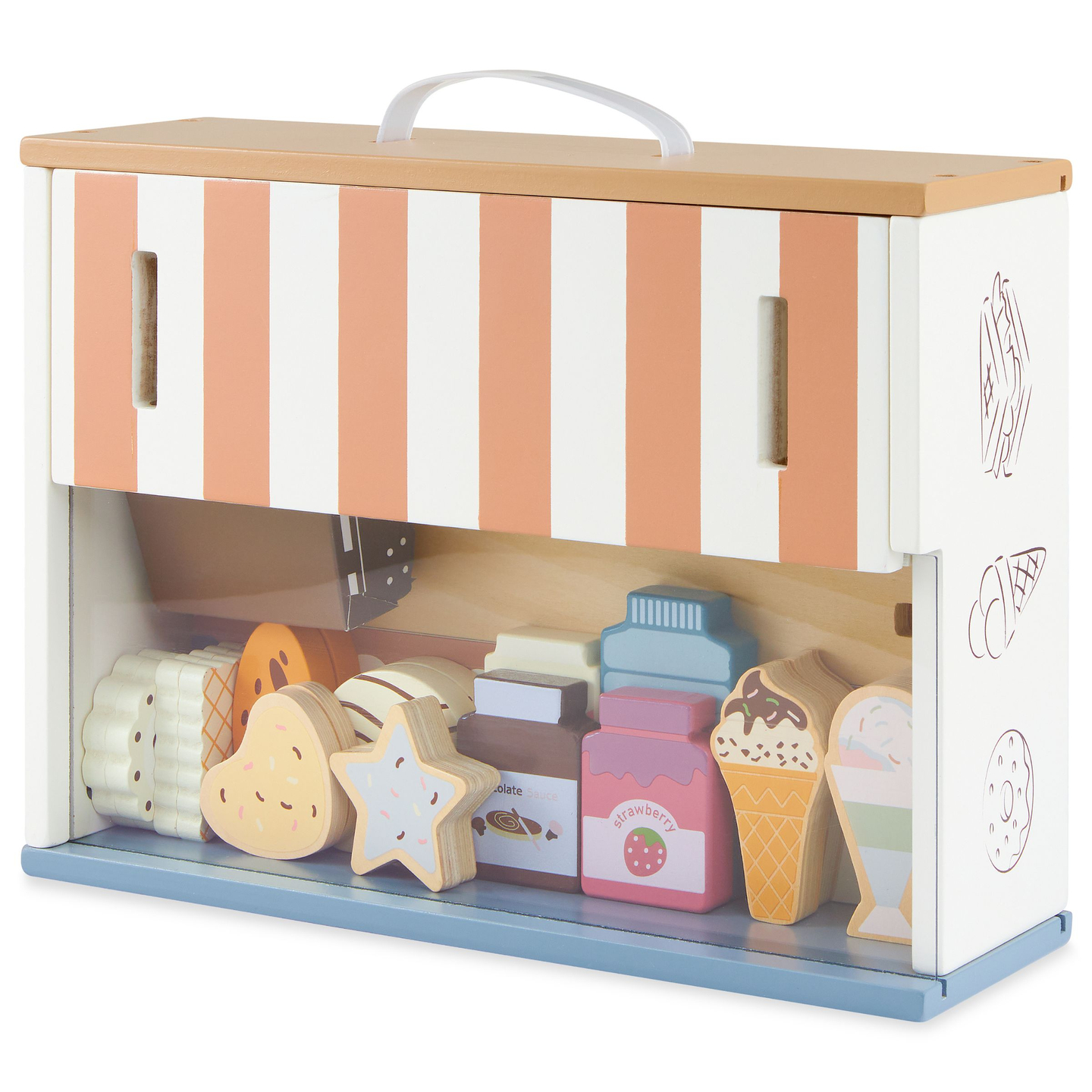 Sklopiva drvena trgovina - kafić, slastičarna s priborom