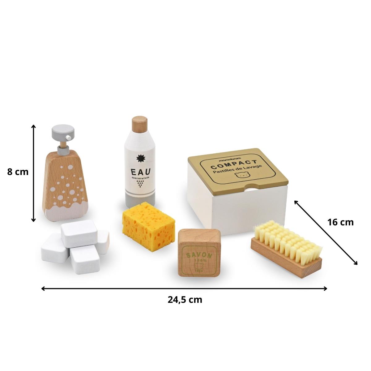 Drveni set za čišćenje za djecu - 10 elemenata