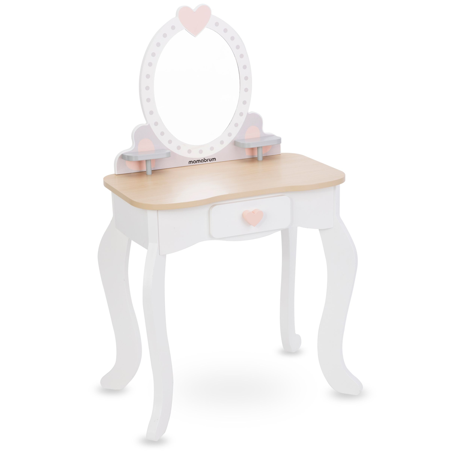 Drveni toaletni stol sa stolicom i dodacima