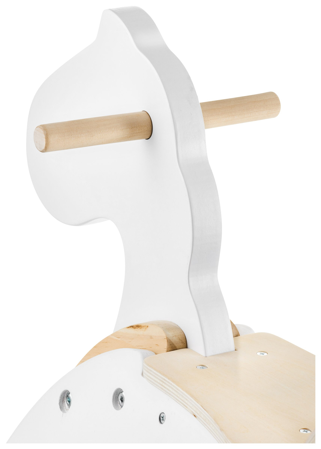 Drveni konjić za ljuljanje - bijeli - od 12 mjeseci