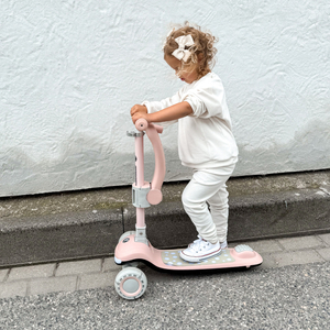 HyperMotion LUMI 3-u-1 balansni skuter - osvijetljena paluba i LED kotači, roza