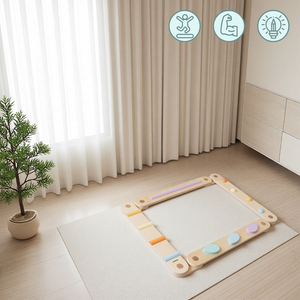 Velika drvena senzorna staza - staza za ravnotežu - 9 elemenata