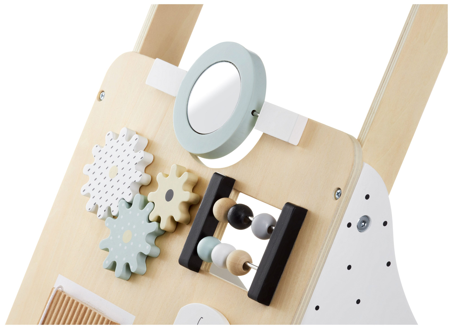 Drvena, edukativna hodalica/guralica za djecu - manipulativna ploča