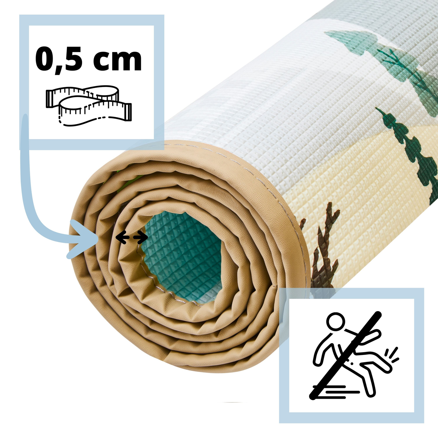 Dvostrana pjenasta prostirka - zemlja bajki / grad - 180x120x0,5cm