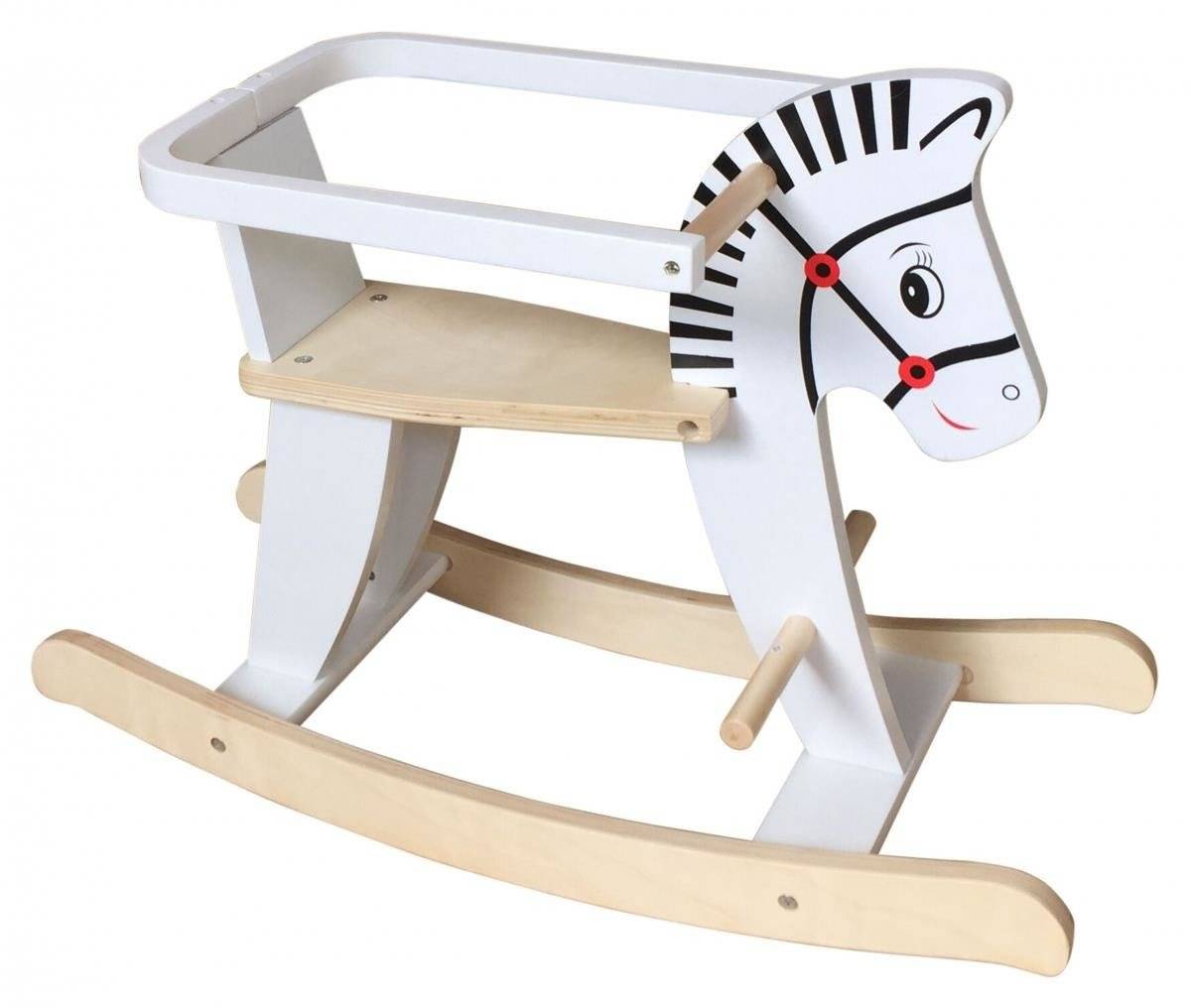 Drveni konjić za ljuljanje s ogradama K11