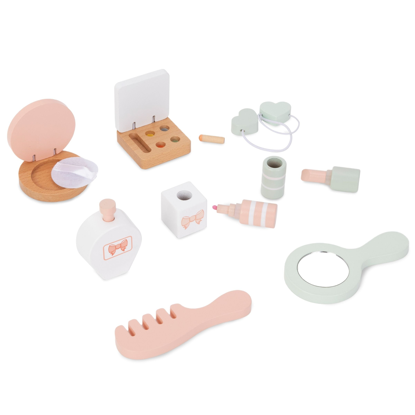 Drveni toaletni stolić za djecu s dodacima