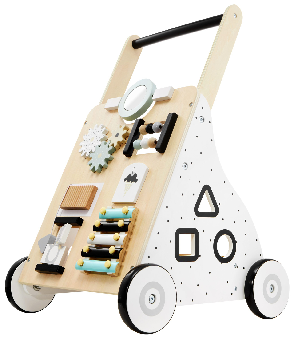 Drvena, edukativna hodalica/guralica za djecu - manipulativna ploča