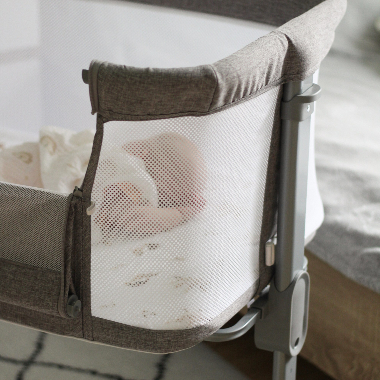 Moby-System LUNA 3u1 bočni krevet - sivi