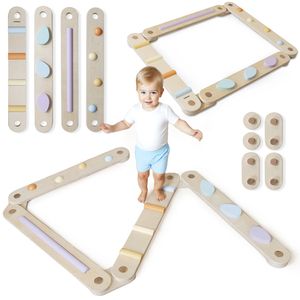 Velika drvena senzorna staza - staza za ravnotežu - 9 elemenata