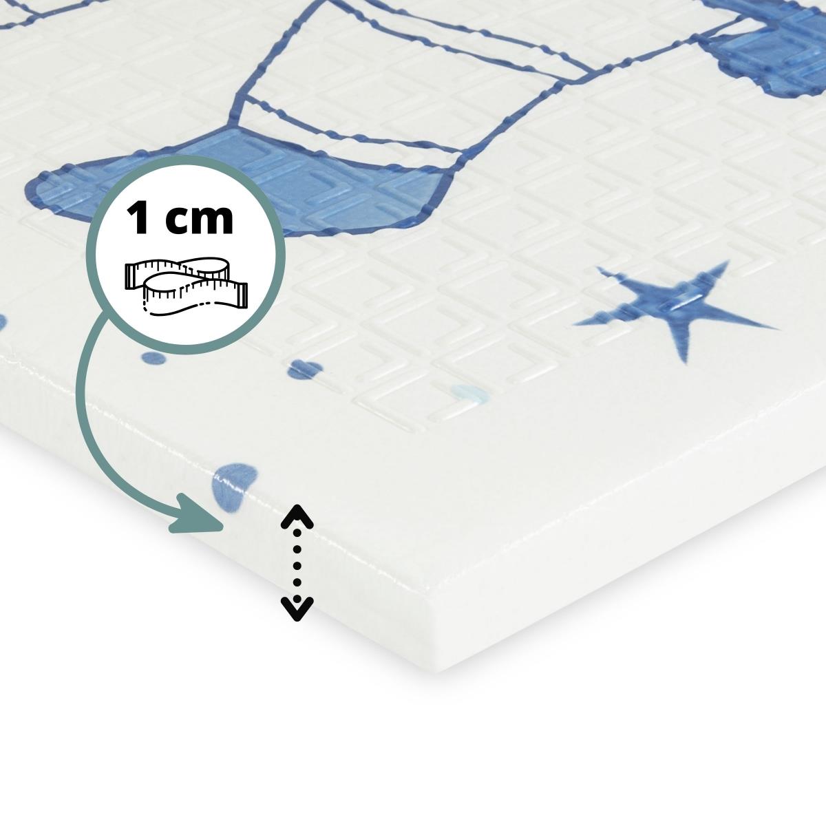 Dvostrani sklopivi pjenasti podmetač 180 x 120 x 1 cm - prostor/geometrijski trokuti