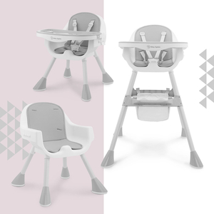 Moby-System Magnolia 2-u-1 podesiva stolica za hranjenje - siva