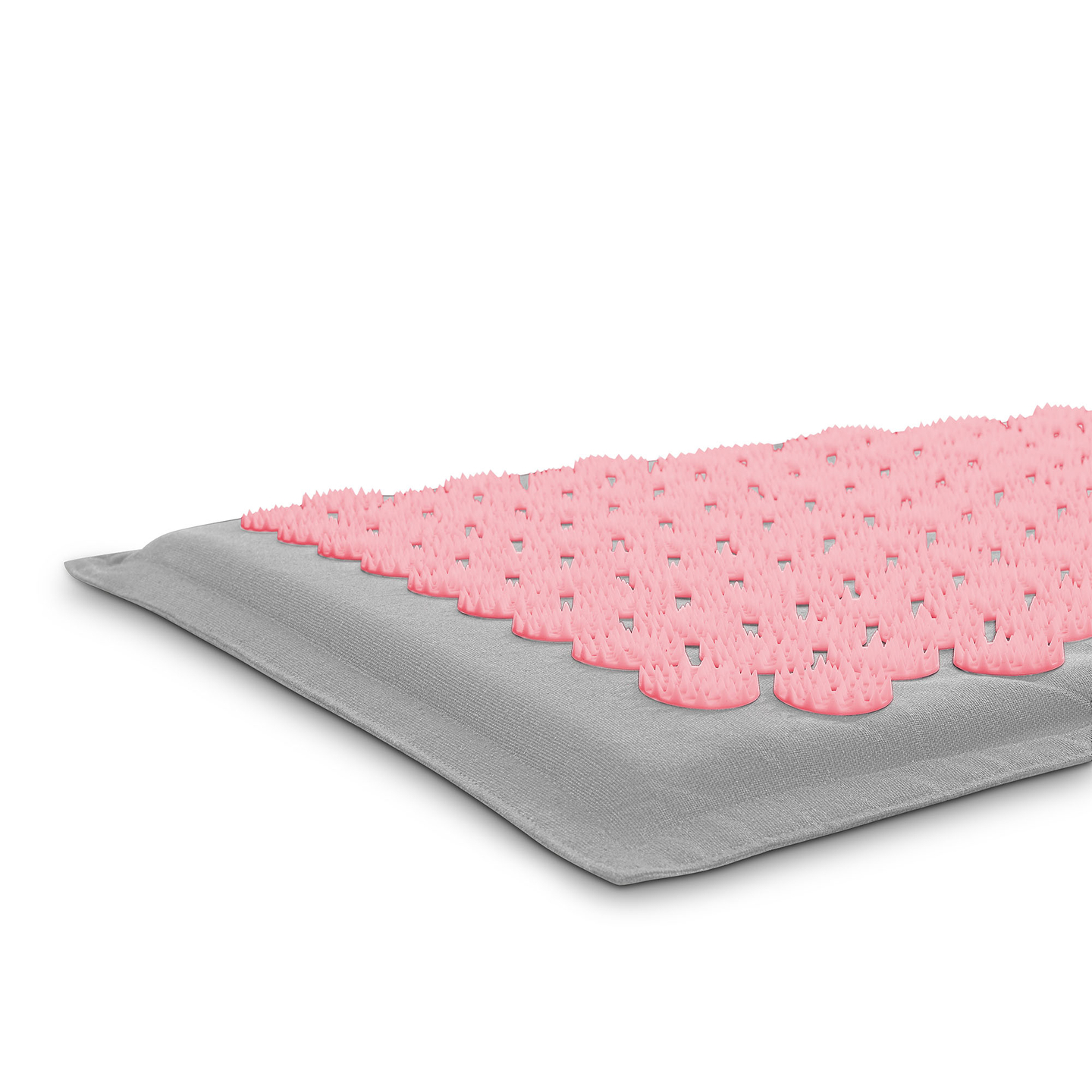 EKO lanena prostirka za akupresuru s kokosovim vlaknima i jastukom od heljde – 68 cm HyperMotion siva i ružičasta