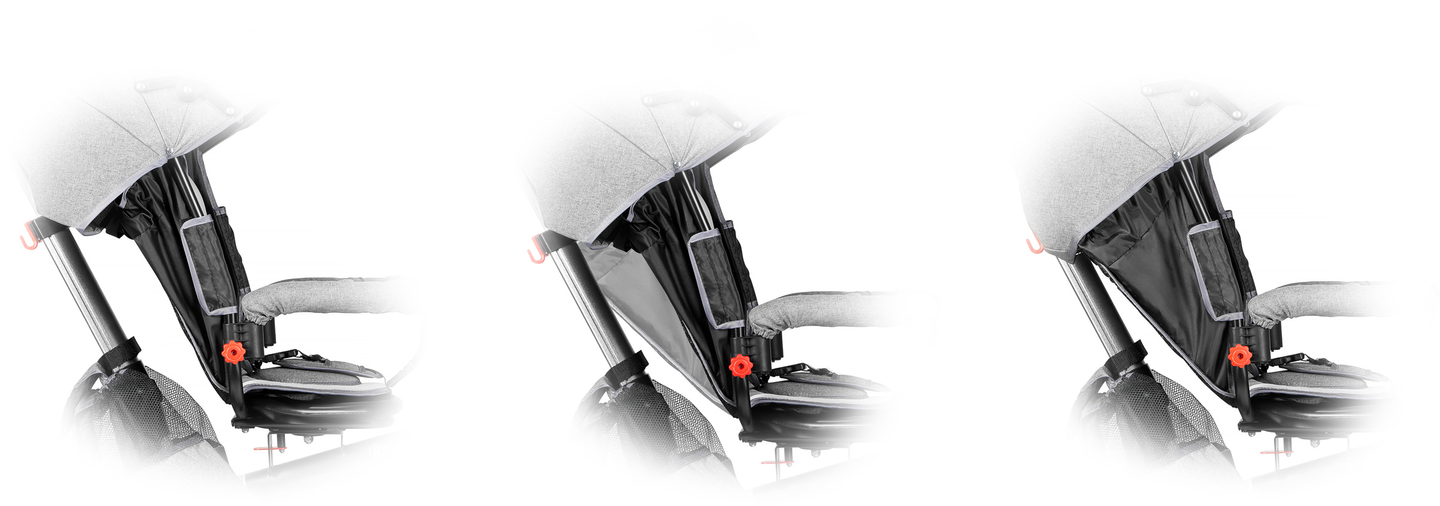 Tobi Velar tricikl + kišna navlaka - siva