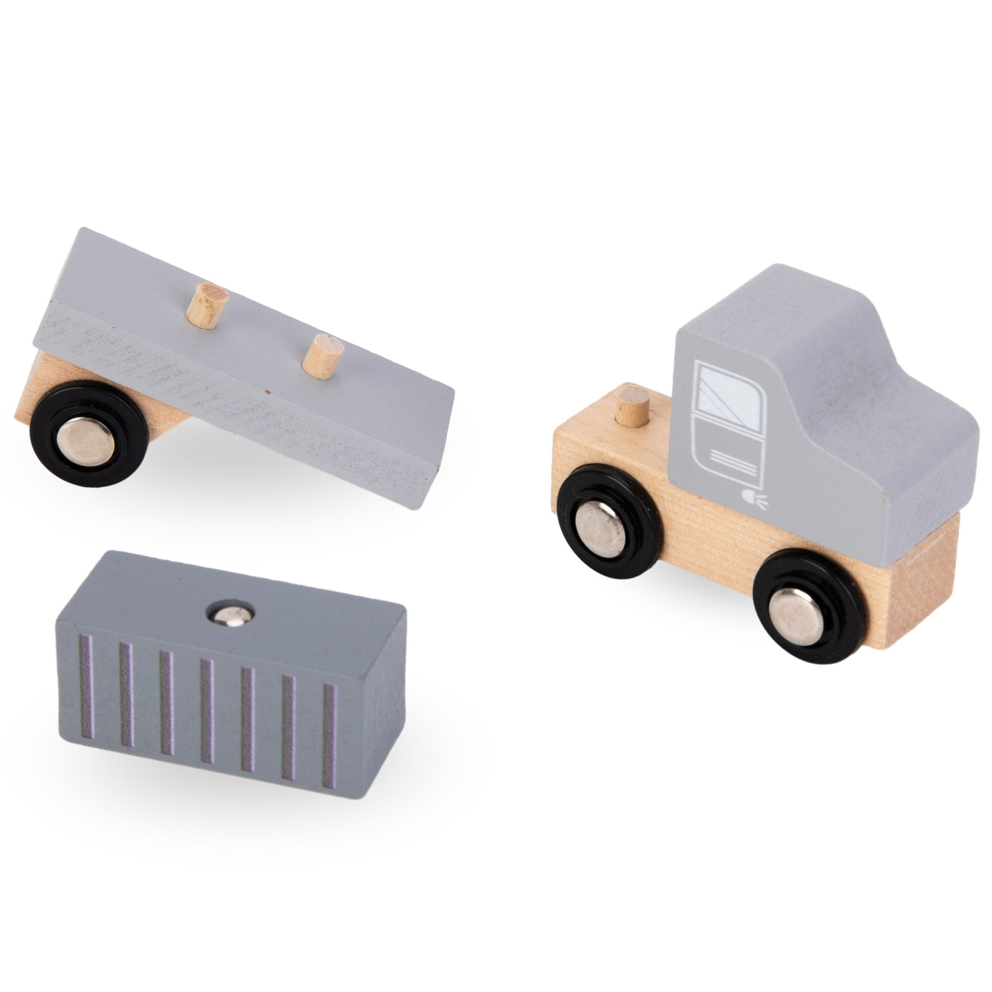 Pokretna lučka dizalica s magnetnim vitlom i priborom - drveni set