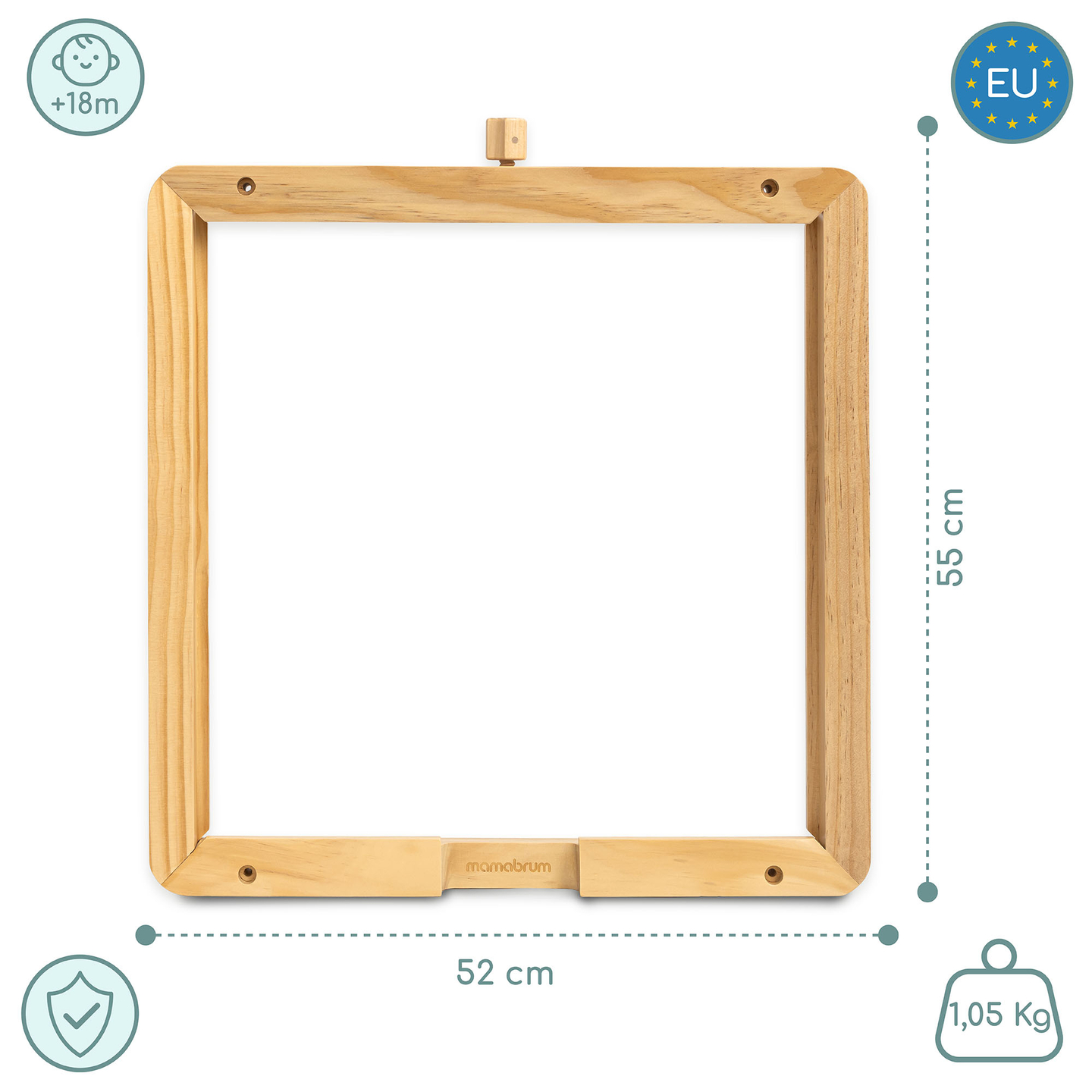 Drveni zidni okvir - za montažu Mamabrum edukativnih ploča