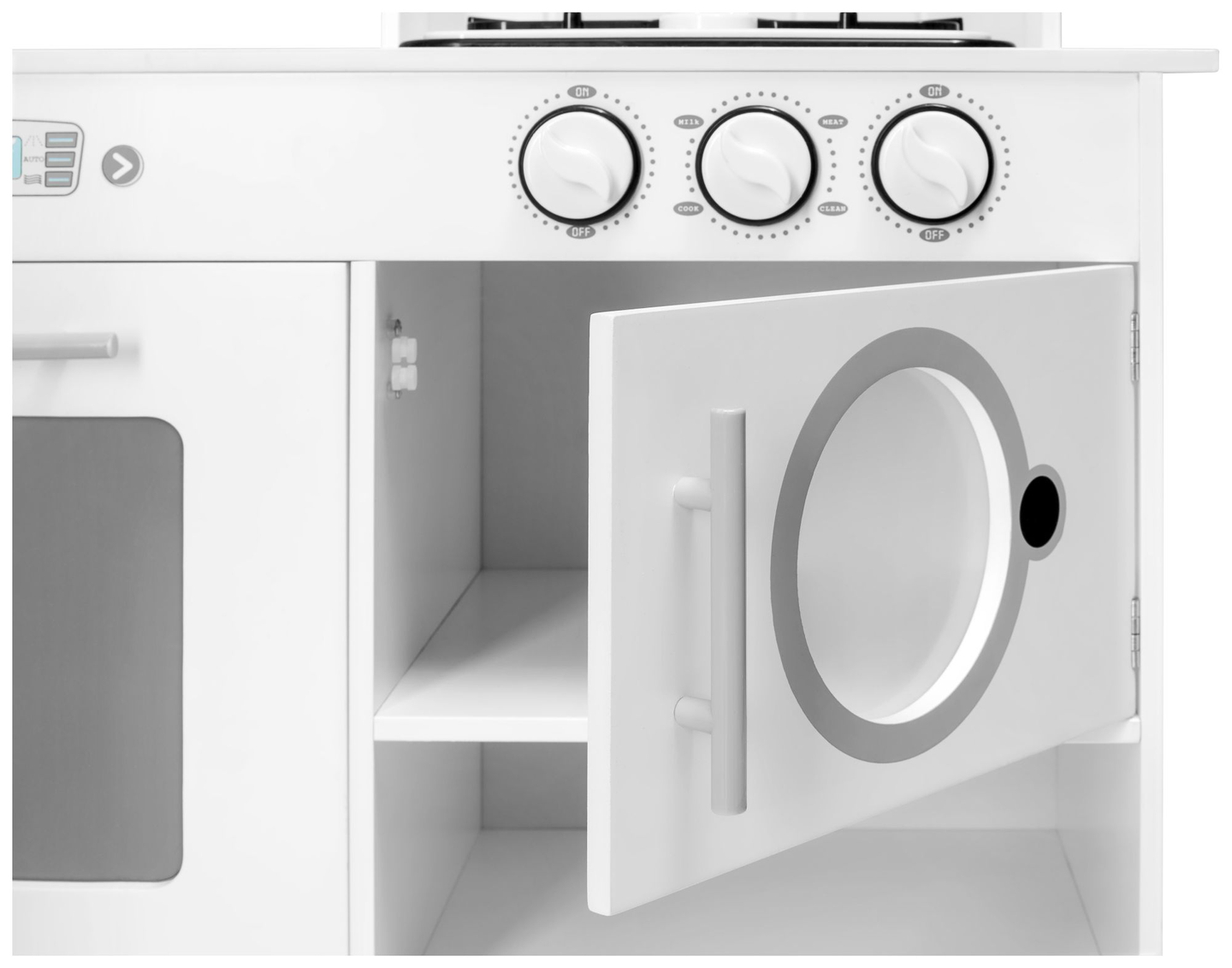 XXXL drvena kutna kuhinja s hladnjakom, pećnicom, perilicom rublja, pregačom i dodacima