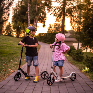 Skuter na dva kotača za tinejdžere i odrasle - s amortizerom - Hypermotion CITY SWIFT Zimowy Lis - 100 kg