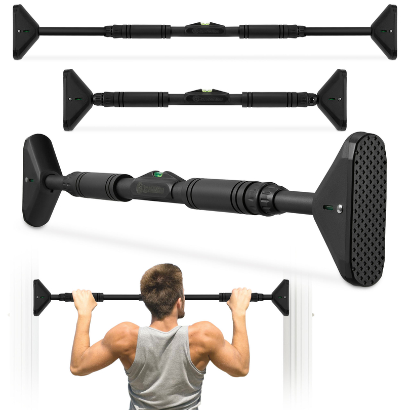 HyperMotion podesiva šipka za zgibove 70–100 cm, 200 kg, crna