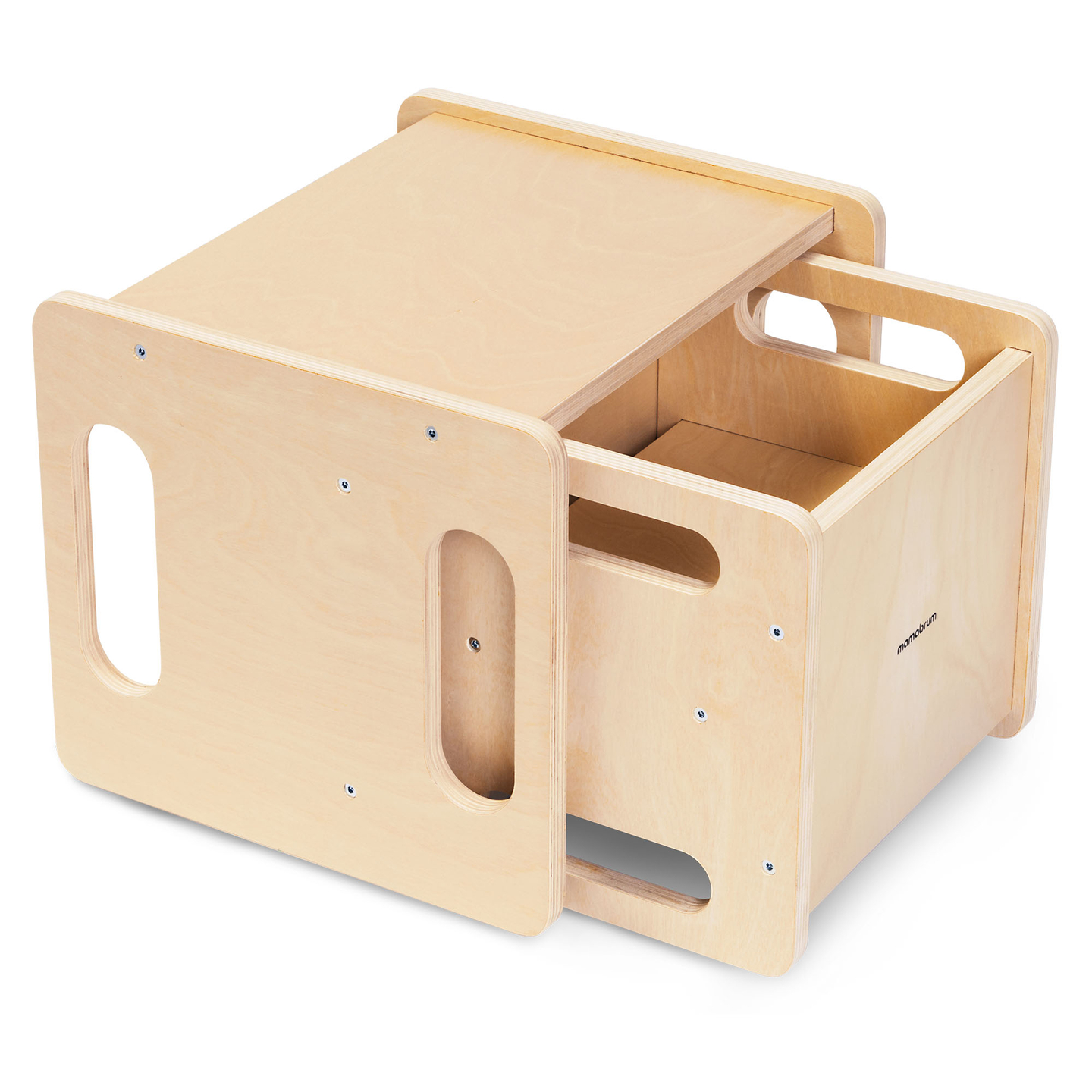 Drveni stol i stolica s funkcijom stepenice – multifunkcionalni Montessori set za djecu