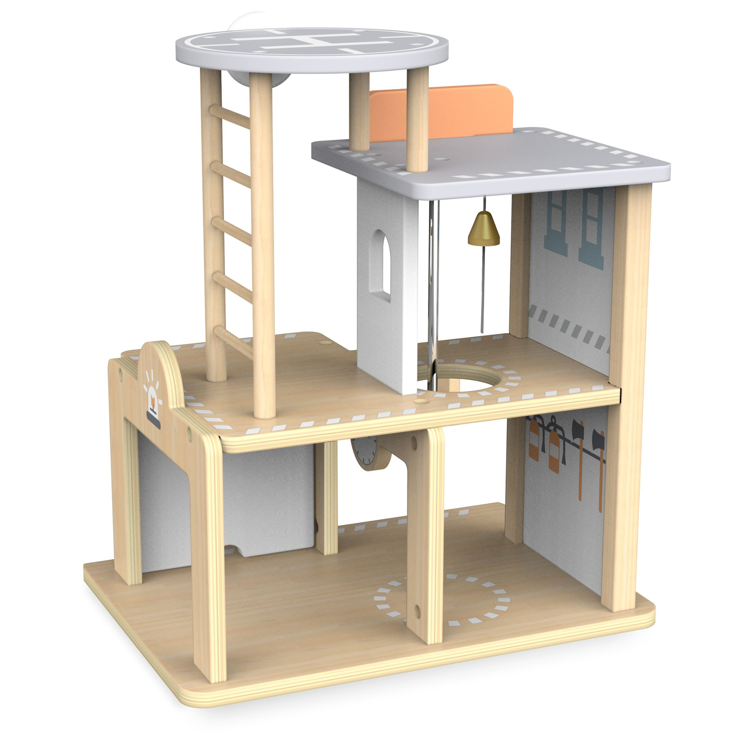 Drveni vatrogasni dom s dodacima, vatrogasni dom