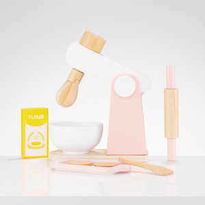 Drvena mješalica za tijesto s priborom, za djecu