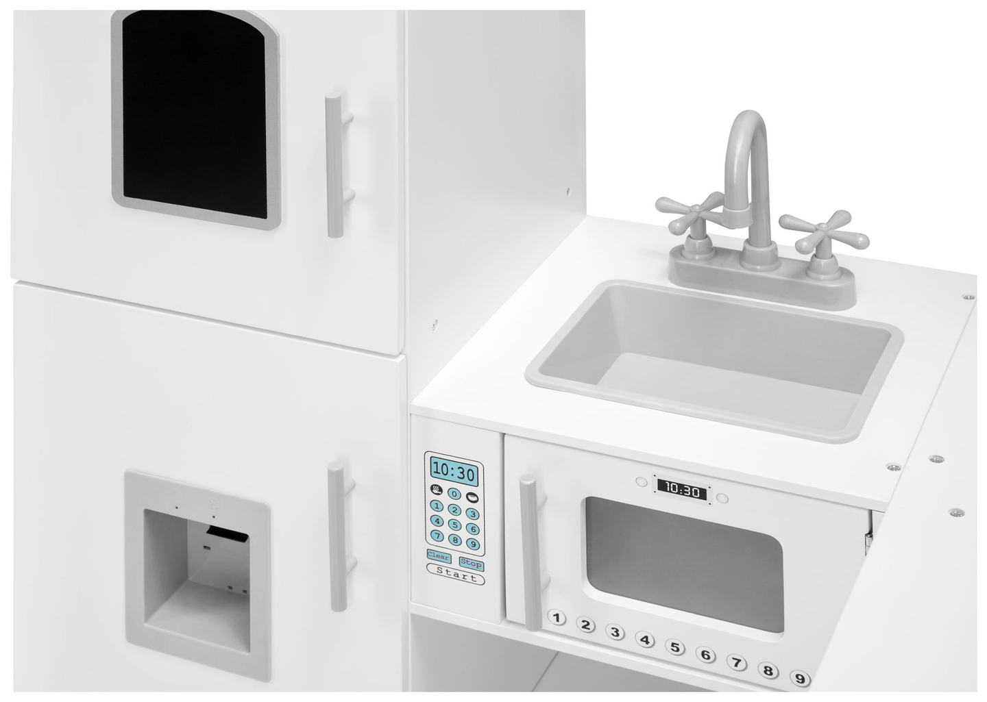 XXXL drvena kutna kuhinja s hladnjakom, pećnicom, perilicom rublja, pregačom i dodacima