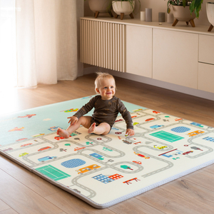 Dvostrana XXL pjenasta podloga - rola 2 CM (cestovna i cik-cak)