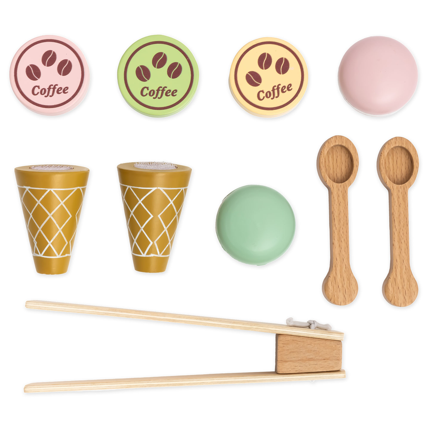 Veliki, drveni kafić i slastičarnica s magnetskom pločom, aparatom za kavu i setom sladoleda i deserta - preko 70 komada!