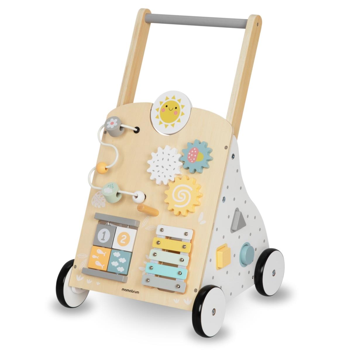 Drvena edukativna hodalica 8 u 1 / guralica za bebe - manipulativna daska