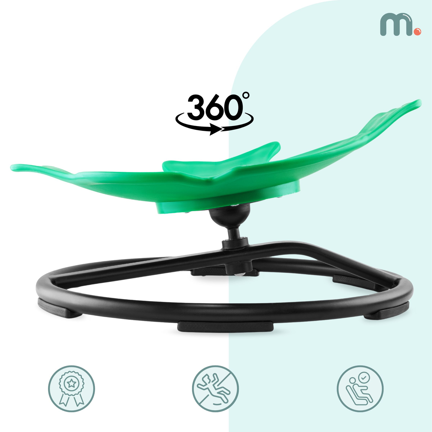 Mini vrtuljak za djecu Riba - zelena