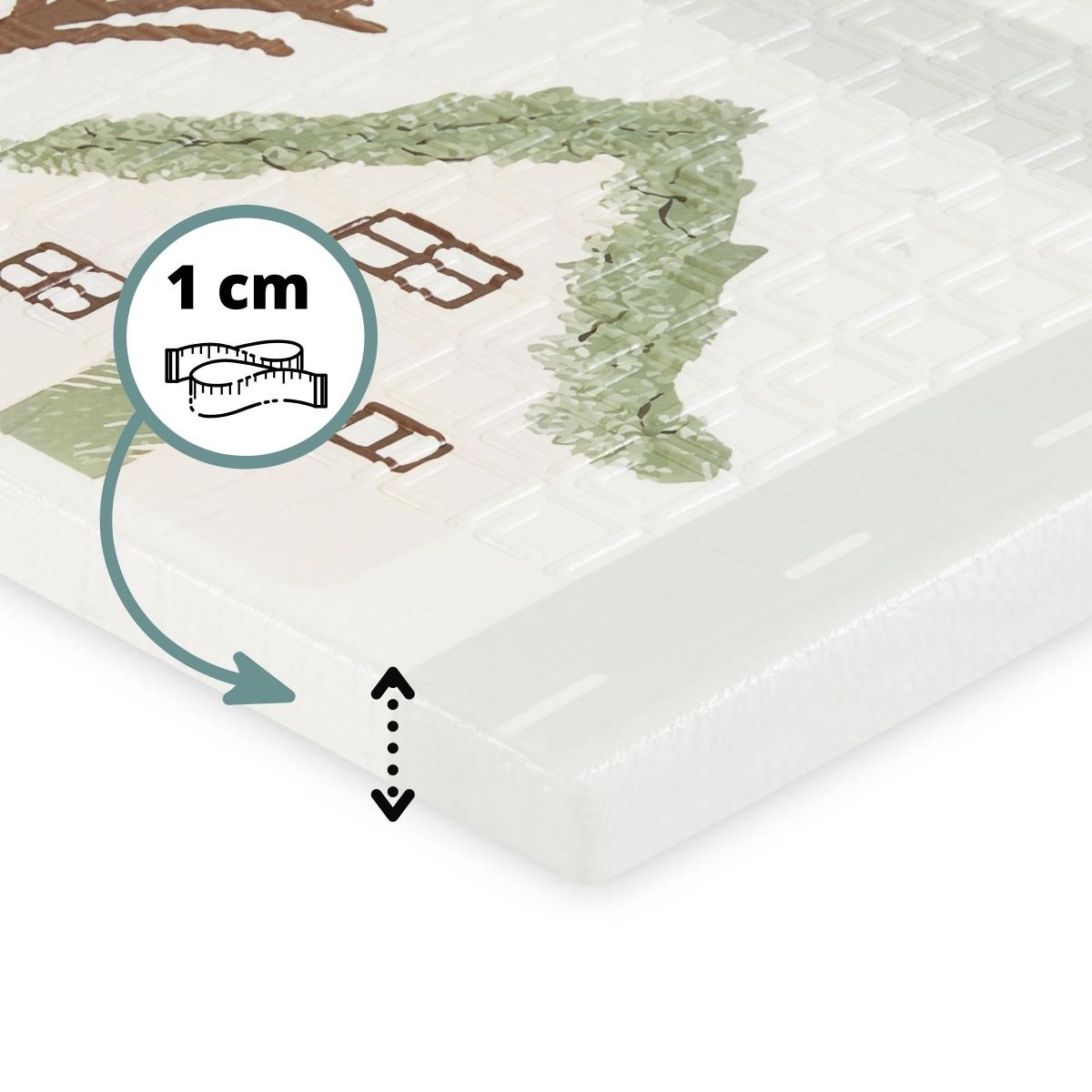 Dvostrana sklopiva pjenasta prostirka 180 x 120 x 1 cm - Charming town/Sand Beige