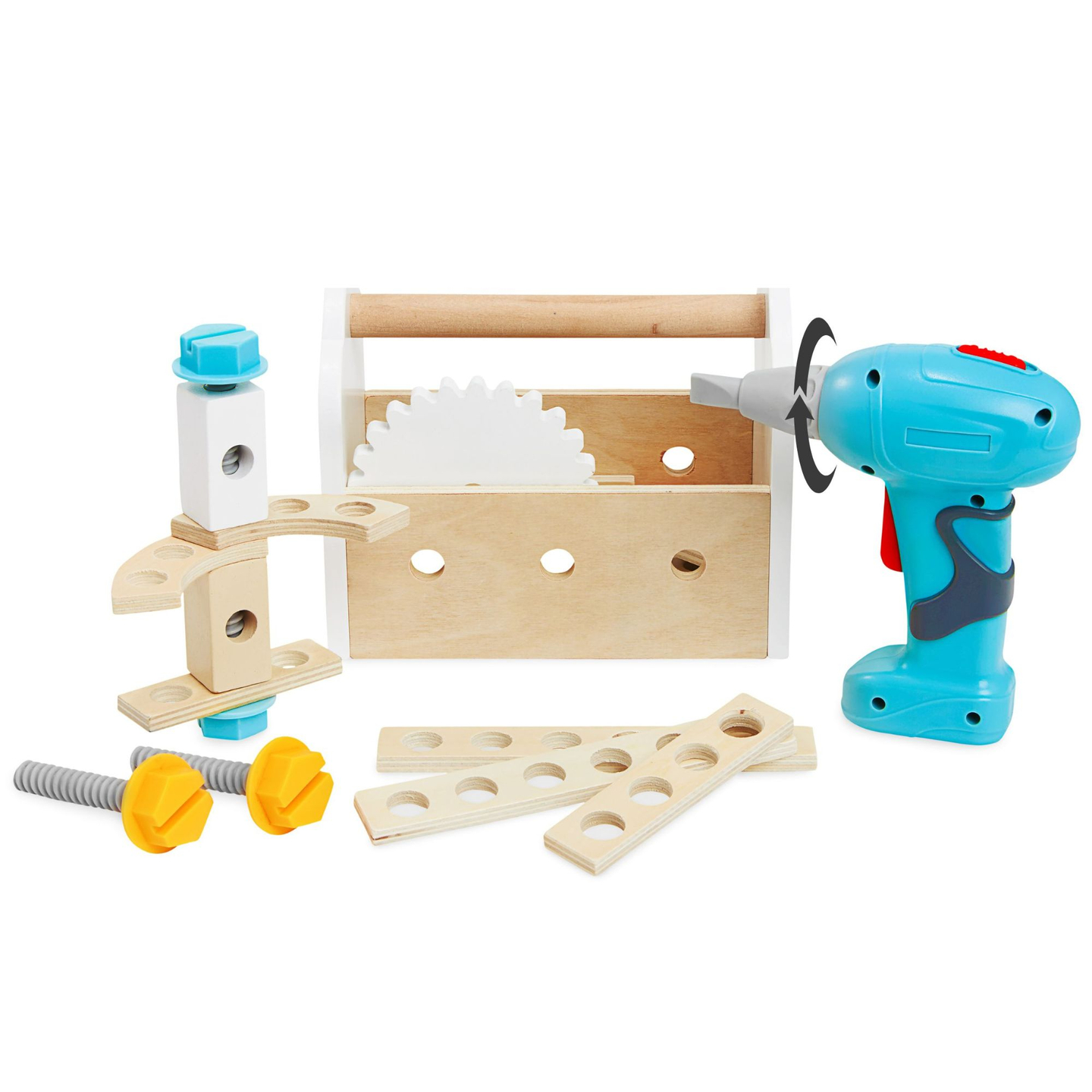 Velika drvena radionica s XXL alatom - DIY set, 74 elementa