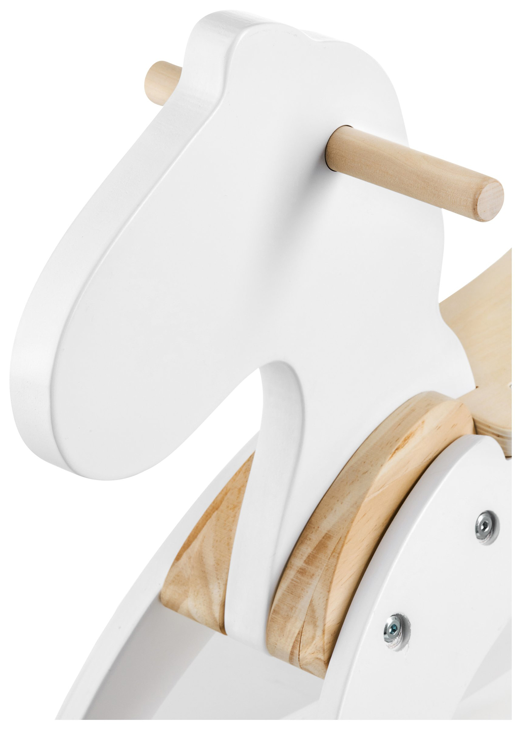 Drveni konjić za ljuljanje - bijeli - od 12 mjeseci