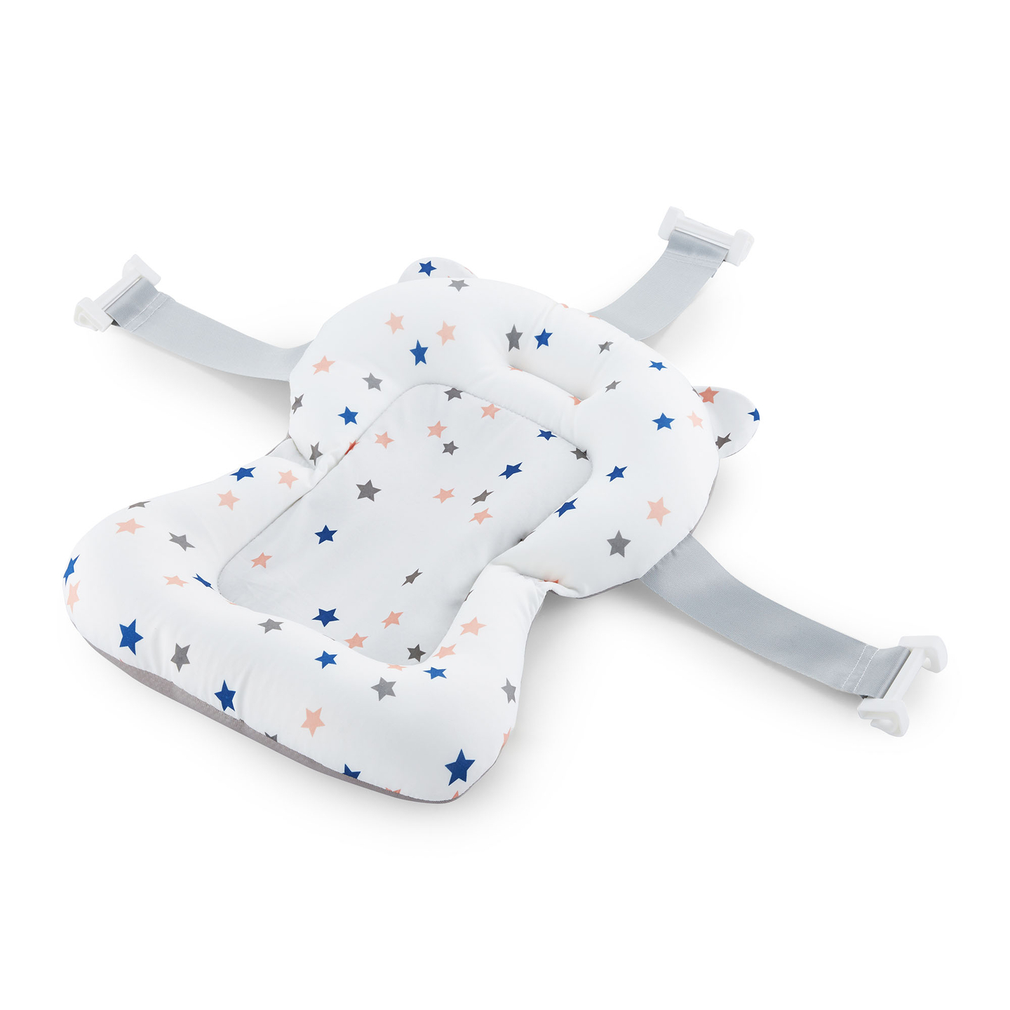 Sklopiva dječja kadica s termometrom, umetkom i postoljem - prašnjavo ružičasta boja