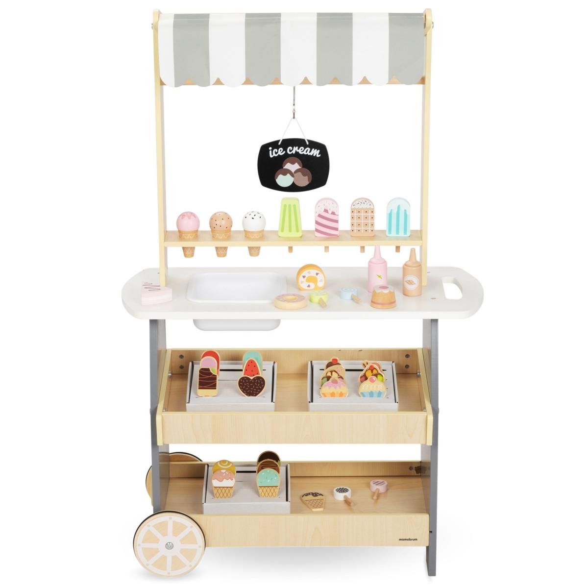 Drvena slastičarnica na kotače - kolica za sladoled
