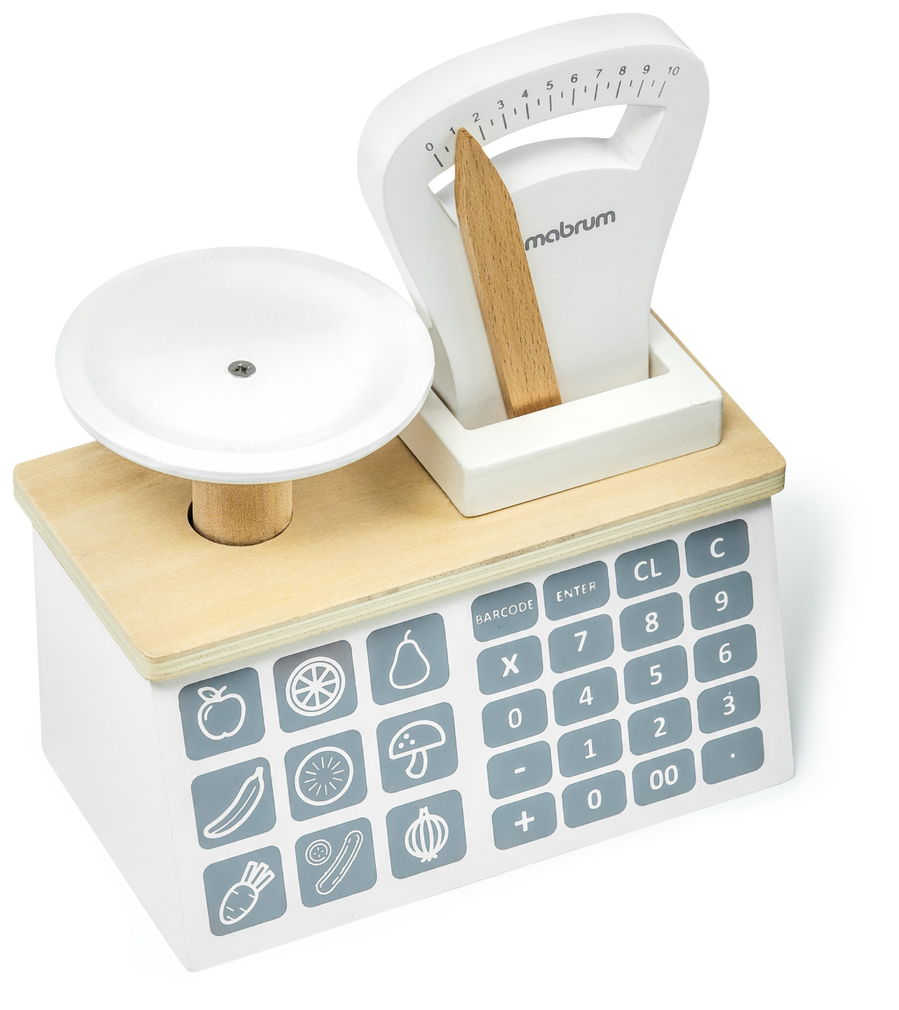 Mini market - trgovina s vagom, terminalom, platnom karticom i voćem