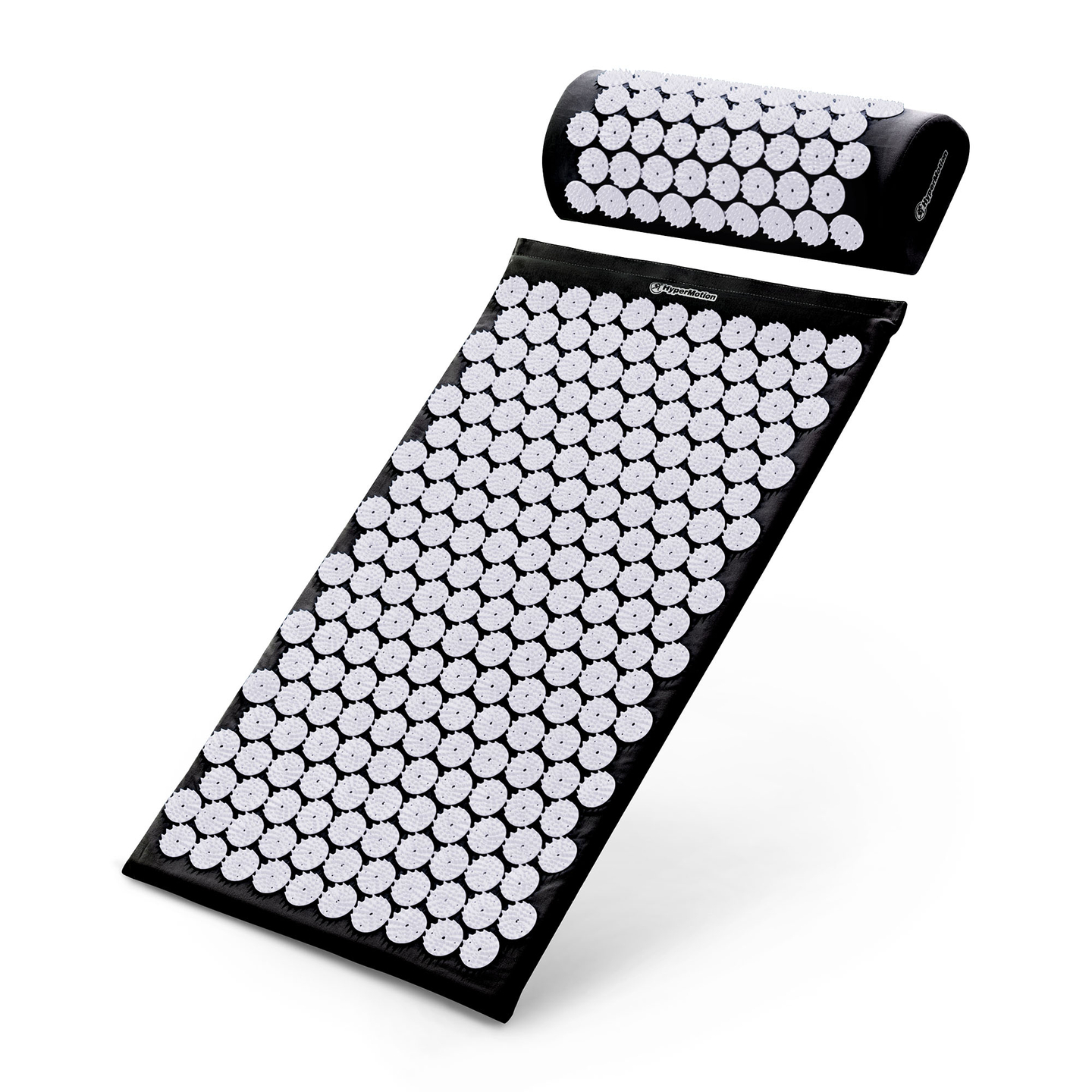 Prostirka za akupresuru s jastukom i navlakom - 72 cm HyperMotion crno-bijela