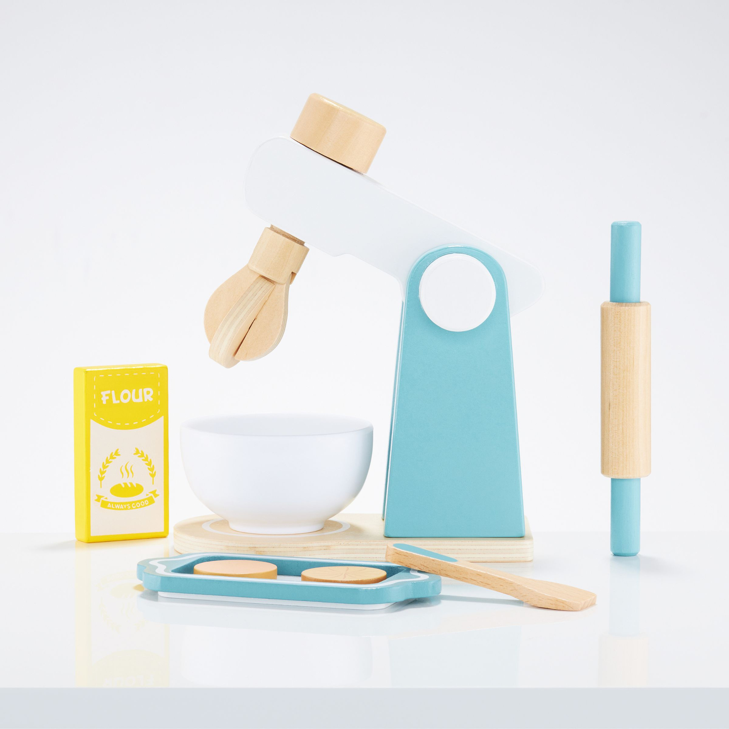 Drvena miješalica s priborom