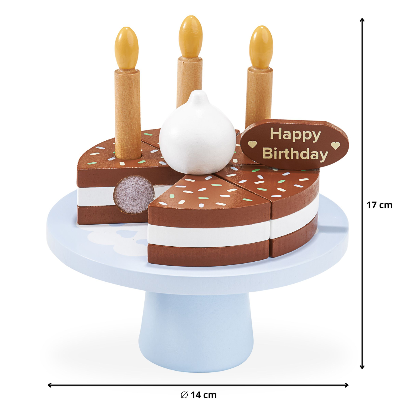 Drvena rođendanska torta za rezanje