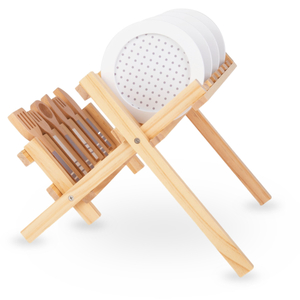 Drveni kuhinjski dodaci sa sušilicom za suđe - set za djecu