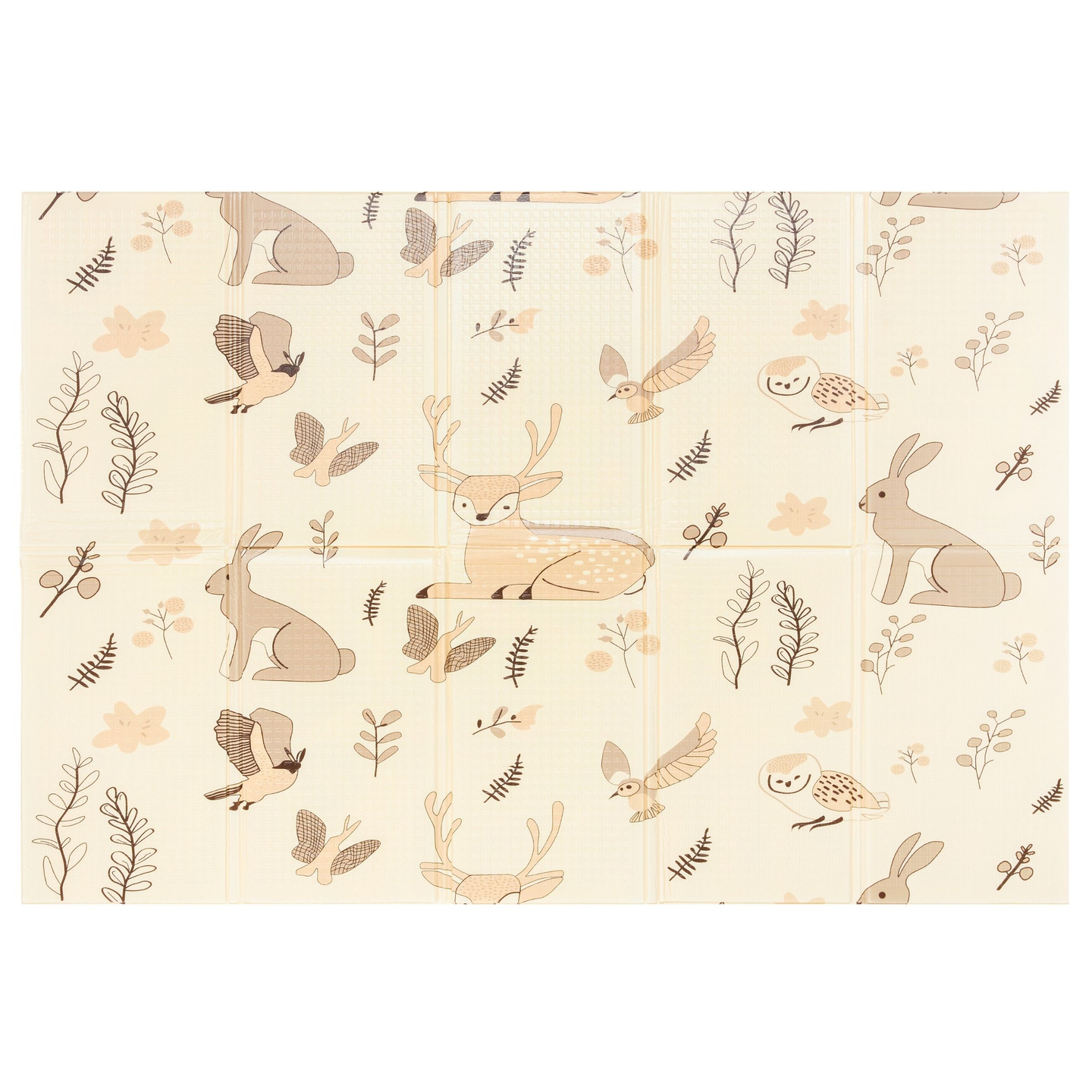 Dvostrana sklopiva pjenasta prostirka 180 x 120 x 1 cm - Magic Forest/Autumn Streets - boho