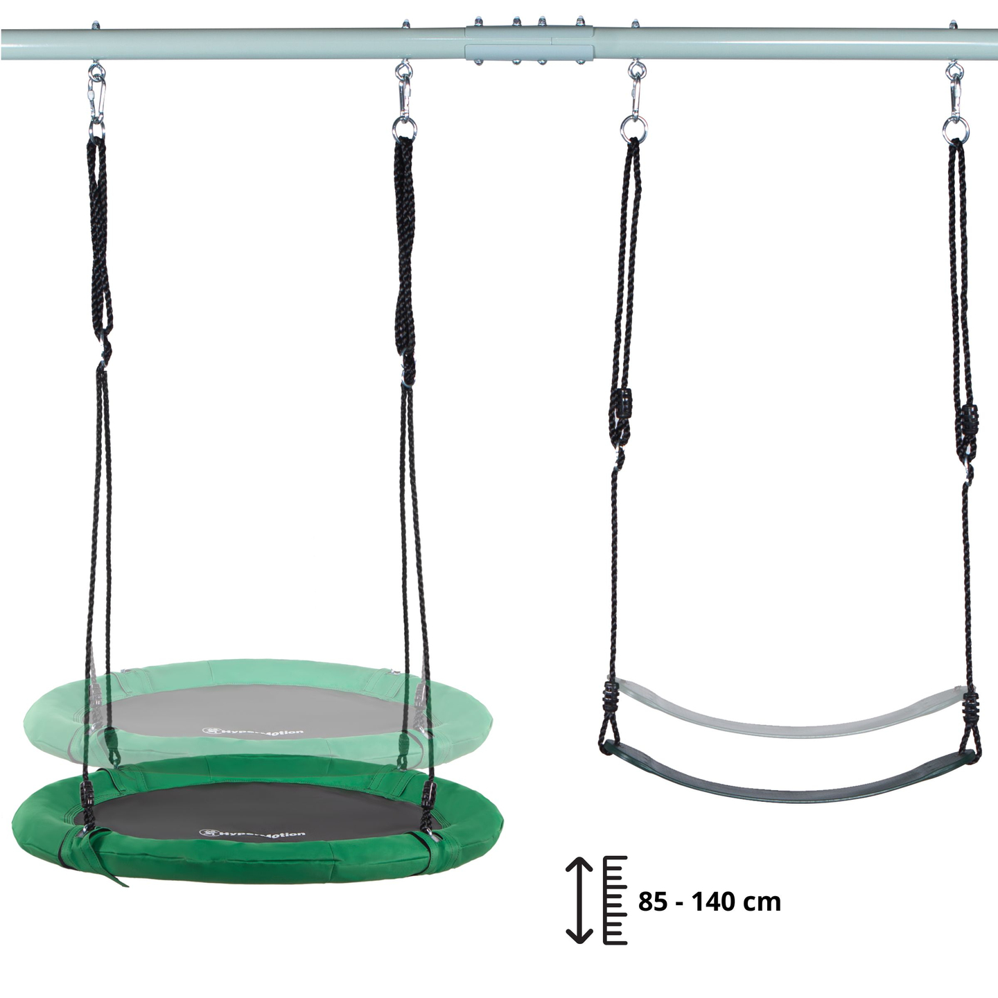 Dvostruka vrtna ljuljačka s okvirom i užadima - sjedalo i gnijezdo za rode