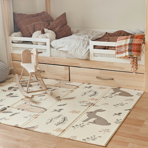 Dvostrana sklopiva pjenasta prostirka 180 x 120 x 1 cm - Magic Forest/Autumn Streets - boho