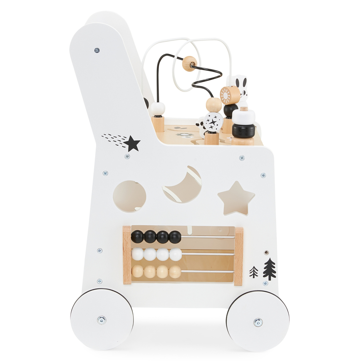 6 u 1 drvena guralica, hodalica s funkcijom edukativnog stola